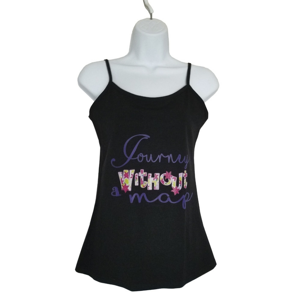 👄 Stella Saksa Tropical Violet Journey Spaghetti Strap Tank Top